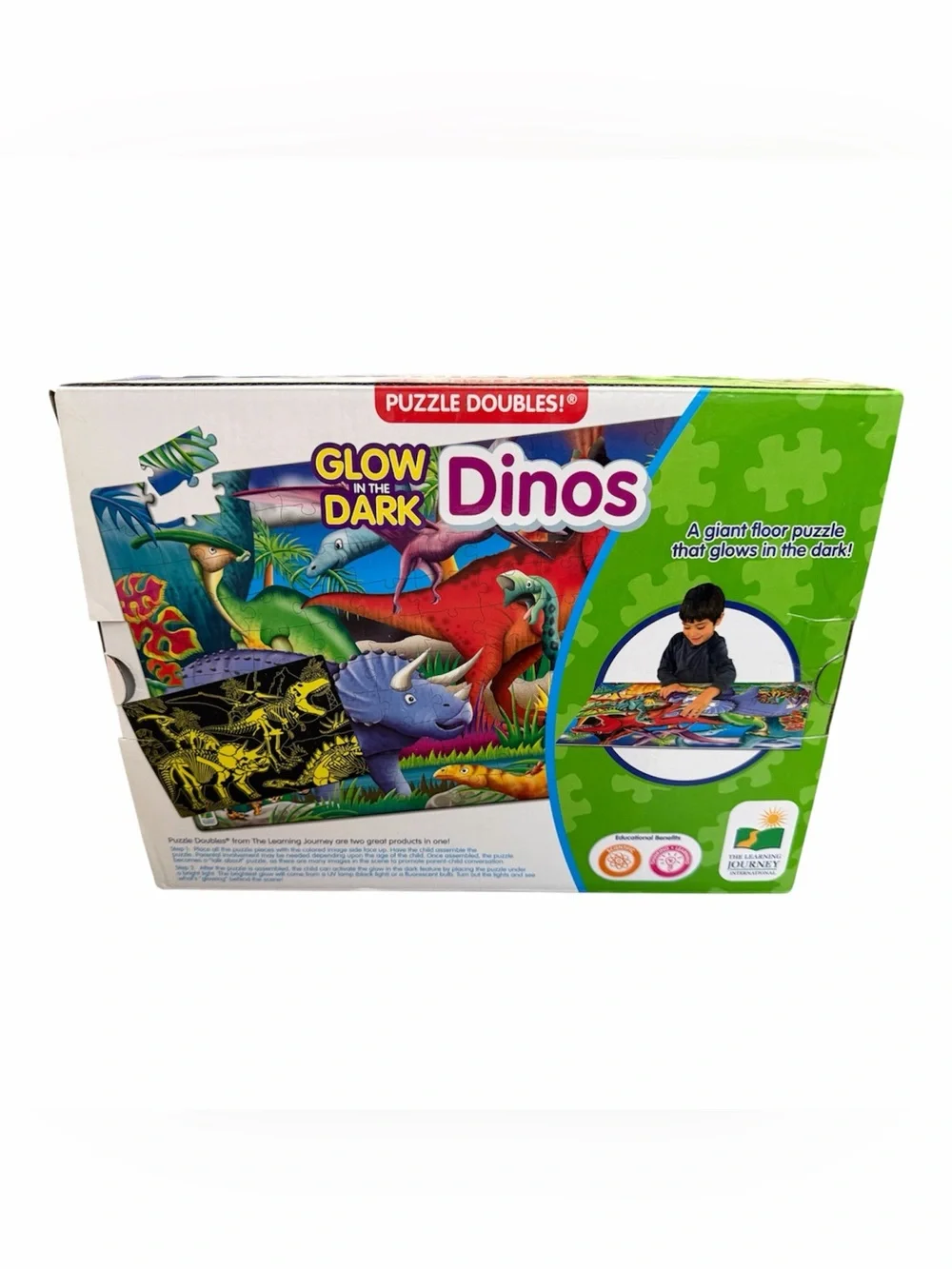 The Learning Journey Puzzle Doubles! Glow in the Dark Dinosaur 100 Piece Floor